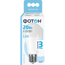 Лампа светодиодная ФОТОН E27 20Вт, холодный свет, груша в магазинах Лента