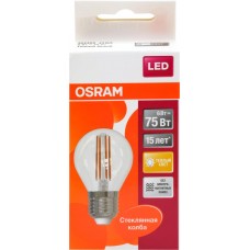 Лампа светодиодная OSRAM LED Star, 6Вт, E27, 2700К, теплый белый свет, шар в магазинах Лента