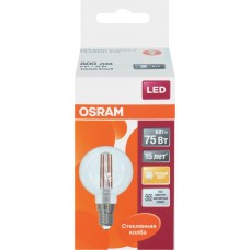 Лампа светодиодная OSRAM LED Star, 6Вт, 2700К, теплый белый свет, E14, колба BA в магазинах Лента
