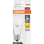 Лампа светодиодная OSRAM Base, 860лм, 12Вт, 3000К, теплый белый свет, E27, колба A