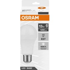 Лампа светодиодная OSRAM Base, 1200лм, 13Вт, 4000К, нейтральный белый свет, E27 в магазинах Лента