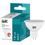 Лампа IEK LED MR16, 7Вт, 230В, 4000К, GU5.3, софит