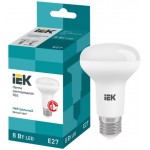 Лампа IEK LED R63, 8Вт, 230В, 4000К, E27, рефлектор