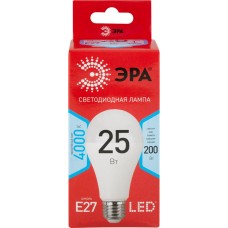 Лампа светодиодная ЭРА RED LINE LED A65, E27, 25Вт, груша, нейтральный белый свет Арт. Б0048010 в магазинах Лента