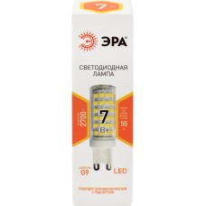 Лампа светодиодная ЭРА STD LED JCD, G9, 7Вт, керамика, капсула, теплый белый свет Арт. Б0027865 в магазинах Лента