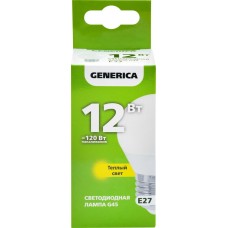 Лампа светодиодная GENERICA G45 шар 12Вт 230В 3000К E27, Арт. LL-G45-12-230-30-E27-G в магазинах Лента