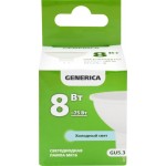 Лампа светодиодная GENERICA MR16 софит 8Вт 230В 6500К GU5.3, Арт. LL-MR16-08-230-65-GU5-G