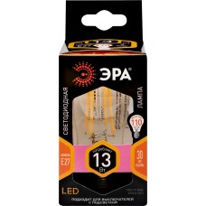 Лампа светодиодная ЭРА F-LED A60-13W-827-E27, 13Вт, филамент, груша, теплый белый свет, Арт. Б0035027 в магазинах Лента