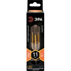 Лампа светодиодная ЭРА F-LED B35-11W-827-E14, 11Вт, филамент, свеча, теплый белый свет, Арт. Б0046985 в магазинах Лента
