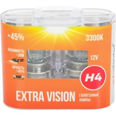 Лампа головного света галогенная для автомобиля AUTOSTANDART Extra Vision +45%, H4-12V,60/55W, P43t, 2шт в магазинах Лента