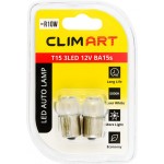 Лампа автомобильная светодиодная CLIM ART T15 3LED 12V BA15s R10W/к-т, 2шт