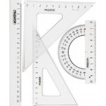 Набор чертежный ПИФАГОР линейка, 2 треугольника, транспортир, средний Арт. 210627 Набор чертежный ПИФАГОР линейка, 2 треугольника, транспортир, средний Арт. 210627