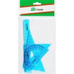 Набор чертежный СТАММ малый, два треугольника, линейка, транспортир, Арт. НГ01 Набор чертежный СТАММ малый, два треугольника, линейка, транспортир, Арт. НГ01