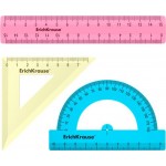 Набор линеек ERICHKRAUSE Pastel линейка, угольник, транспортир, пластиковые, в ассортименте, Арт. 57926 Набор линеек ERICHKRAUSE Pastel линейка, угольник, транспортир, пластиковые, в ассортименте, Арт. 57926