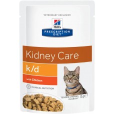 Корм консервированный для кошек HILL'S Prescription Diet K/D Kidney Care Курица, лечение заболеваний почек, 85г в магазинах Лента