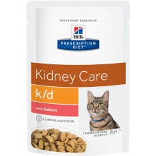 Корм консервированный для кошек HILL'S Prescription Diet K/D Kidney Care Лосось, лечение заболеваний почек, 85г в магазинах Лента