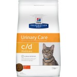 Корм сухой для кошек HILL'S Prescription Diet C/D Urinary Care Курица, для профилактики рецидивов МКБ струвитного типа, 1,5кг