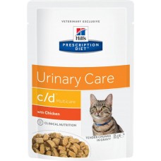 Корм консервированный для кошек HILL'S Prescription Diet C/D Urinary Care Курица, при профилактике цистита и мочекаменной болезни, 85г в магазинах Лента