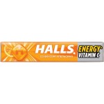 Карамель леденцовая HALLS с витамином С и вкусом апельсина, 25г