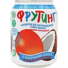 Напиток FRUITING из сока манго с кусочками кокоса негазированный, 0.238л в магазинах Лента