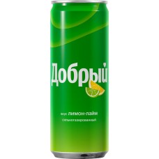 Напиток ДОБРЫЙ Лимон, лайм сильногазированный, 0.33л в магазинах Лента