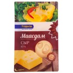 Сыр ЛЕНТА Маасдам 45%, без змж, в нарезке, 200г