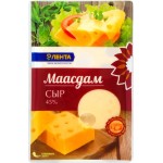 Сыр ЛЕНТА Маасдам 45%, без змж, в нарезке, 400г