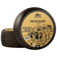 Сыр СЫРНАЯ ДОЛИНА Маасдам 45%, без змж, весовой в магазинах Лента
