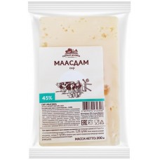 Сыр полутвердый СЫРНАЯ ДОЛИНА Маасдам 45%, без змж, 200г в магазинах Лента