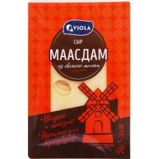 Сыр VIOLA Маасдам 45%, нарезка, без змж, 120г в магазинах Лента