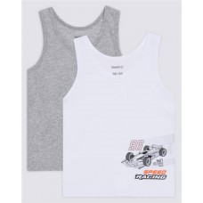 Майка для мальчика INWIN белый/серый, Арт. LUK029 в магазинах Лента