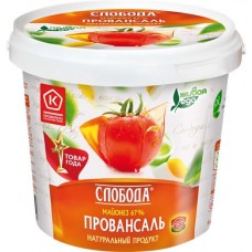 Майонез СЛОБОДА Провансаль 67% ведро, 900мл в магазинах Лента