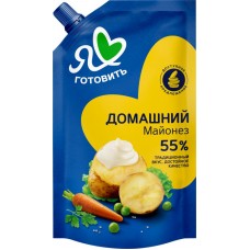 Майонез Я ЛЮБЛЮ ГОТОВИТЬ Домашний 55%, 390мл в магазинах Лента
