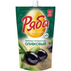 Майонез РЯБА Провансаль Оливковый 67%, 372г в магазинах Лента