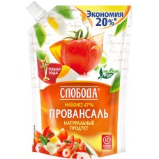 Майонез СЛОБОДА Провансаль 67%, 800мл в магазинах Лента