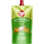 Майонез 365 ДНЕЙ Оливковый 50,5%, 180мл