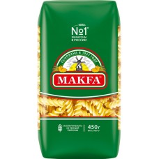 Макароны MAKFA Спирали высший сорт, 450г в магазинах Лента