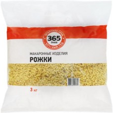 Макароны 365 ДНЕЙ Рожки, группа В высший сорт, 3кг в магазинах Лента