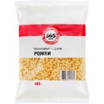 Макароны 365 ДНЕЙ Рожки, группа В высший сорт, 400г