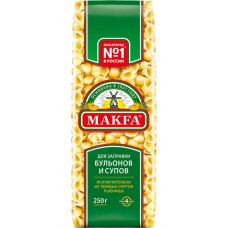 Макароны для заправки бульонов и супов MAKFA Ракушечки гладкие, 250г в магазинах Лента