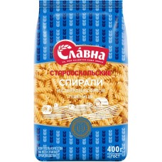 Макароны СЛАВНА Спирали, группа А высший сорт, 400г в магазинах Лента