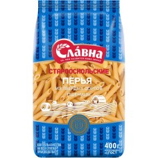 Макароны СЛАВНА Перья, группа А высший сорт, 400г в магазинах Лента