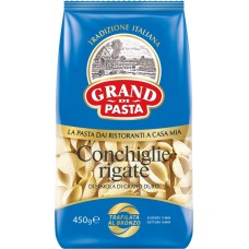 Макароны GRAND DI PASTA Conchiglie rigate группа А, 450г в магазинах Лента