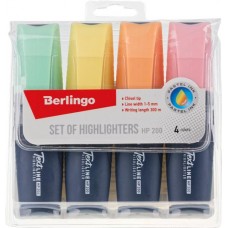 Набор текстовыделителей BERLINGO Textline HP200 4 цвета Арт. T5020 в магазинах Лента