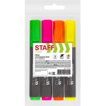 Набор текстовыделителей STAFF College Stick, 1-4мм, в ассортименте, 4шт