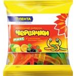 Мармелад жевательный ЛЕНТА Червячки микс, 200г