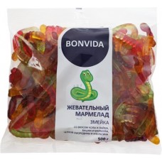 Мармелад жевательный BONVIDA Змейка, ассорти вкусов, 500г в магазинах Лента