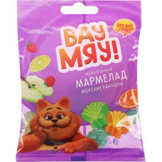 Мармелад жевательный ВАУ МЯУ! Морские ракушки, обсыпанные сахаром, 70г в магазинах Лента