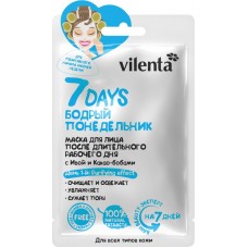 Маска для лица VILENTA Бодрый понедельник с ивой и какао-бобами, 28мл в магазинах Лента