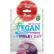 Маска тканевая для лица 7DAYS Go Vegan Fresh №2 Thursday VioletDay Для тех, кто любит посвежее, 25г в магазинах Лента
